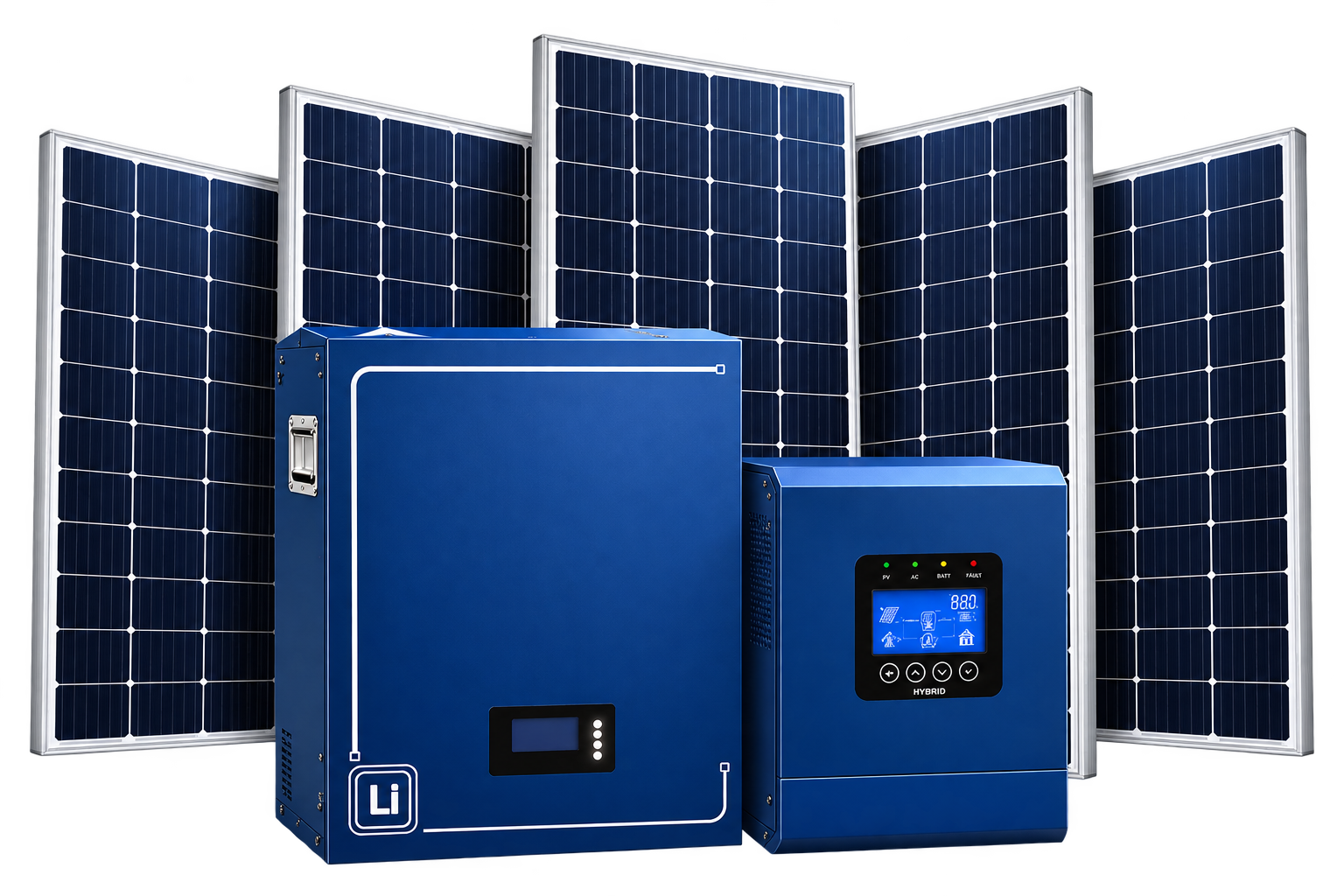 6KW Hybrid Solar Power Package | Luminous 6.5KW Inverter with Luminous 5KWh Battery & Astroenergy 590W 5 pcs Panels